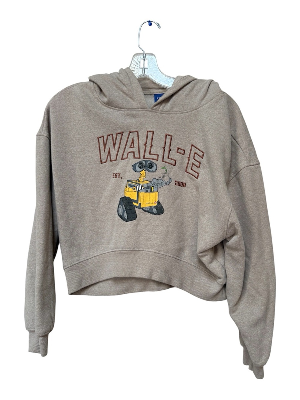 Pixar WALL-E XS Oversized Cropped Hoodie 2000s Nostalgia Cartooncore Disney